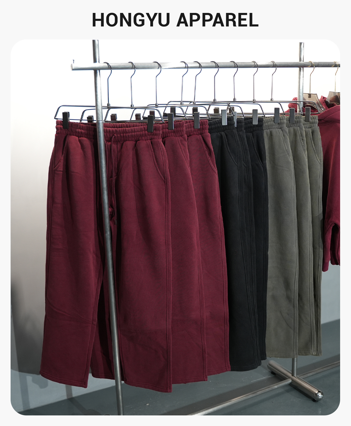 #DK028 Fleece 350Gsm Distressed Acid Wash Sweatpants 13