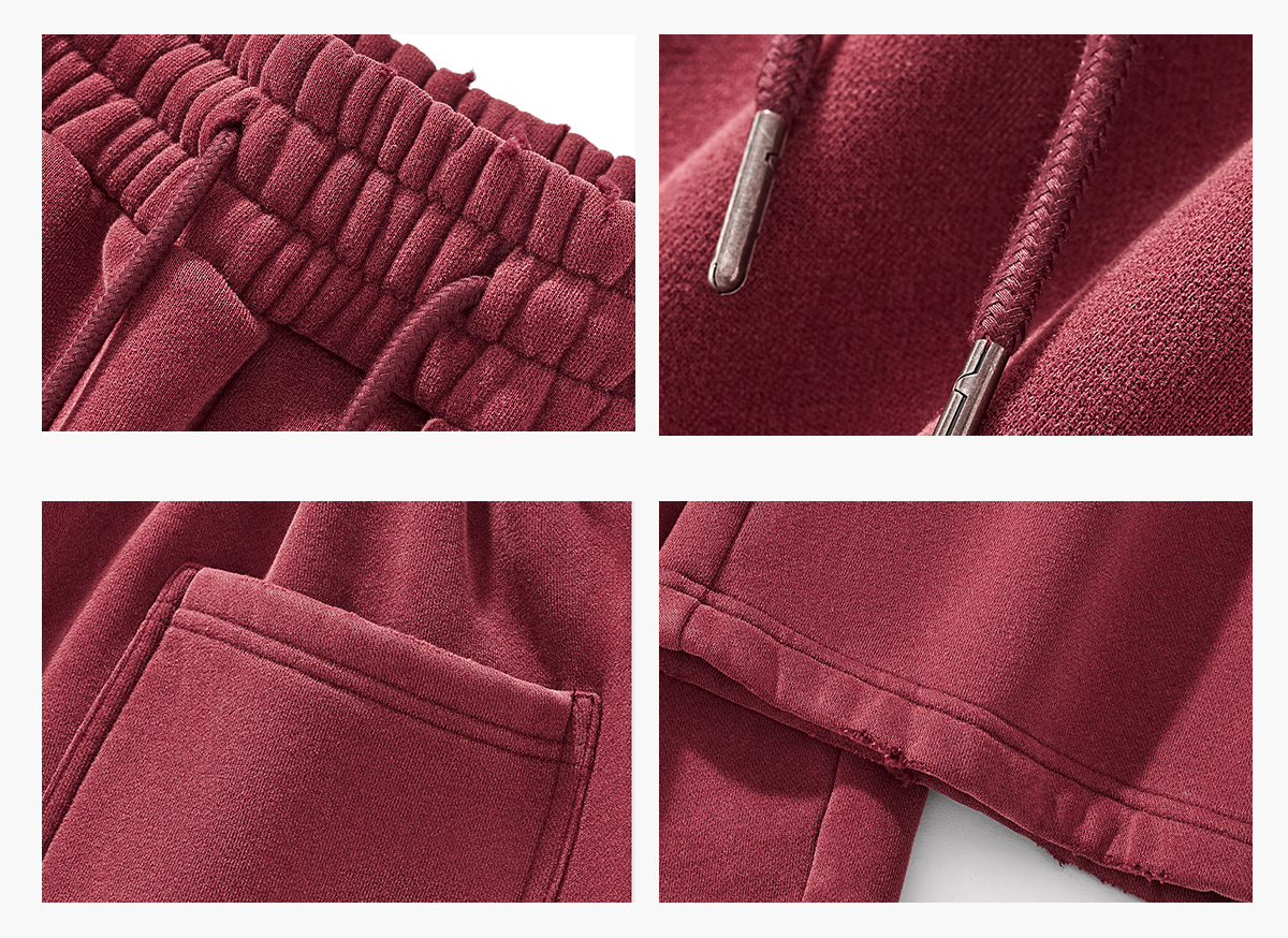 #DK028 Fleece 350Gsm Distressed Acid Wash Sweatpants 11