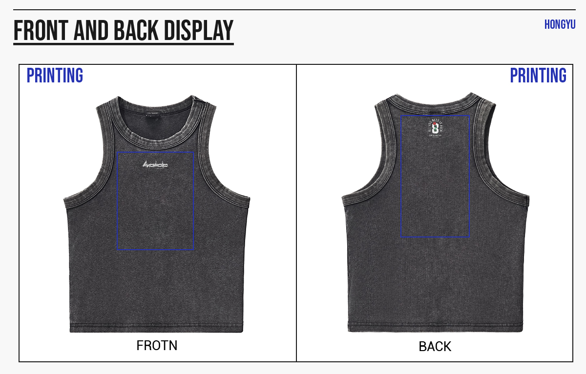 #BX8107 Acid Wash 320g Ribbing Y2k fit Vest for Women 17
