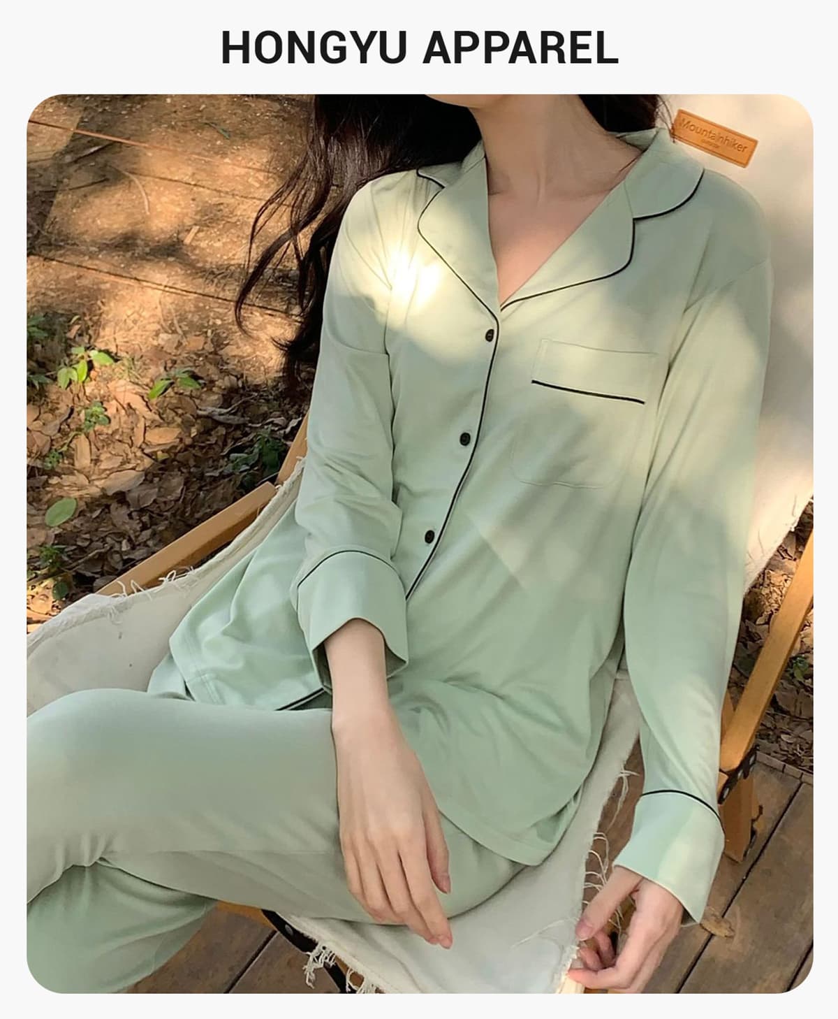 #66818 Soft Modal Long Sleeve Pajamas Set 5