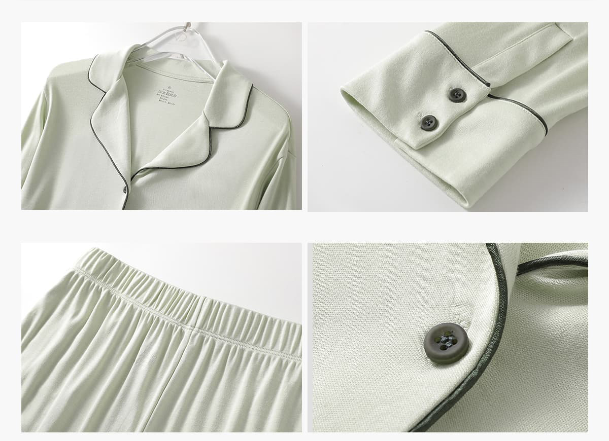 #66818 Soft Modal Long Sleeve Pajamas Set 13