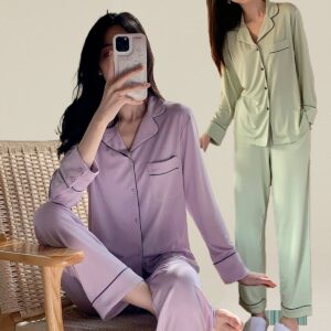 #66818 Soft Modal Long Sleeve Pajamas Set