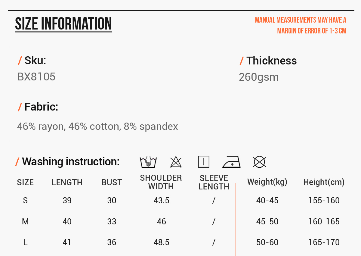 #BX8105 Rib 260gsm Stretch Crop Y2K Baby Tee 7