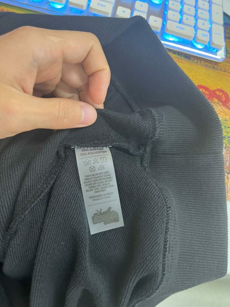Rubber-Finish Care Label