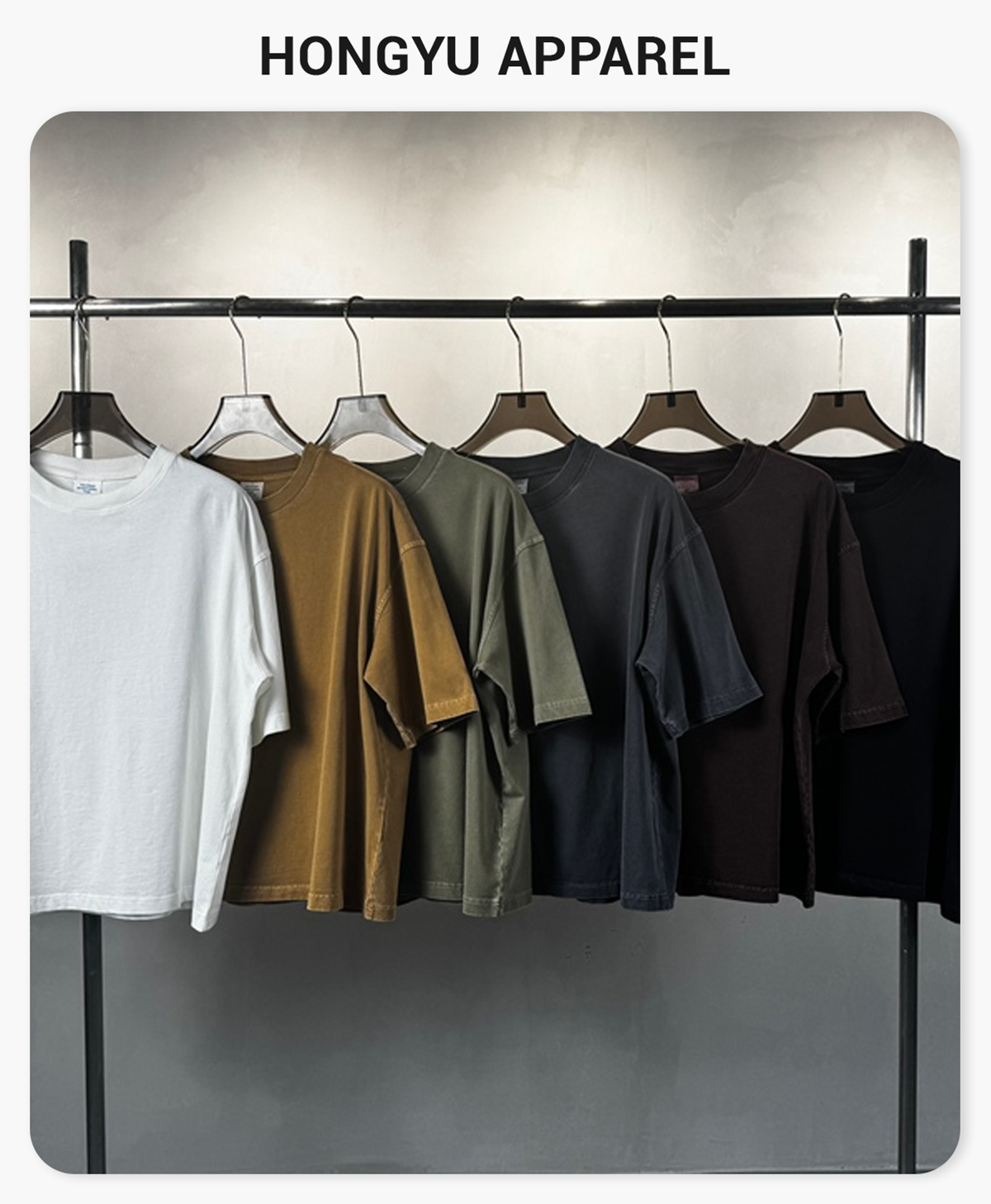 #DX8805 Cotton 260gsm Light Wash Oversized Boxy T-Shirt 4