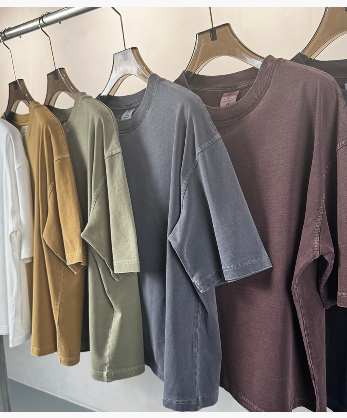 #DX8805 Cotton 260gsm Light Wash Oversized Boxy T-Shirt 26