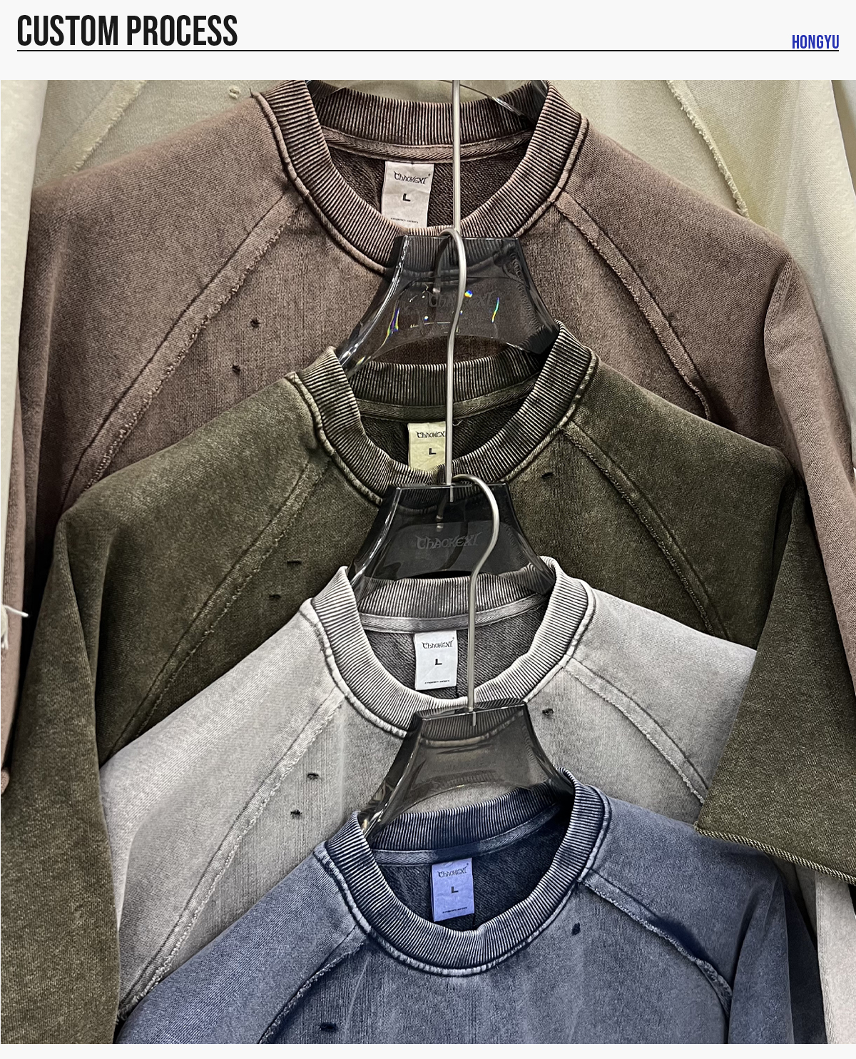 #1243 Terry 330GSM Acid Wash Distressed Raw Edge Reglan Sleeve T-Shirt 18