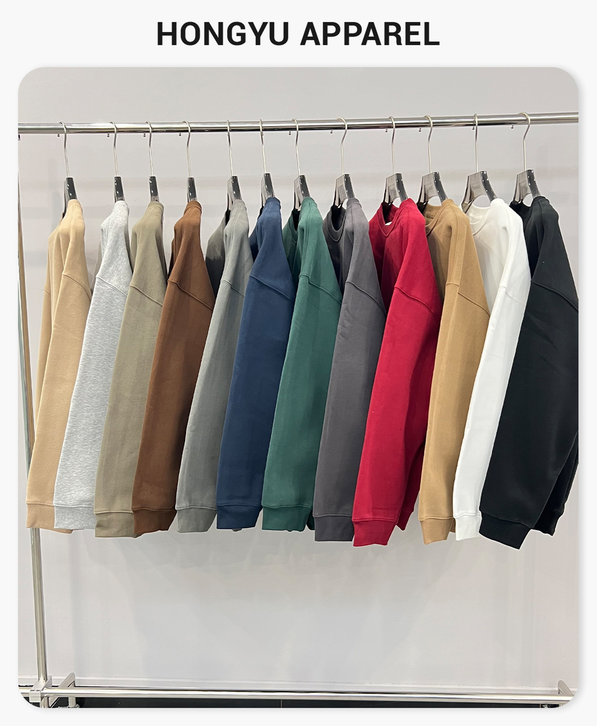 #23803 Fleece 350Gsm Overszied Crewneck Sweatshirt 4