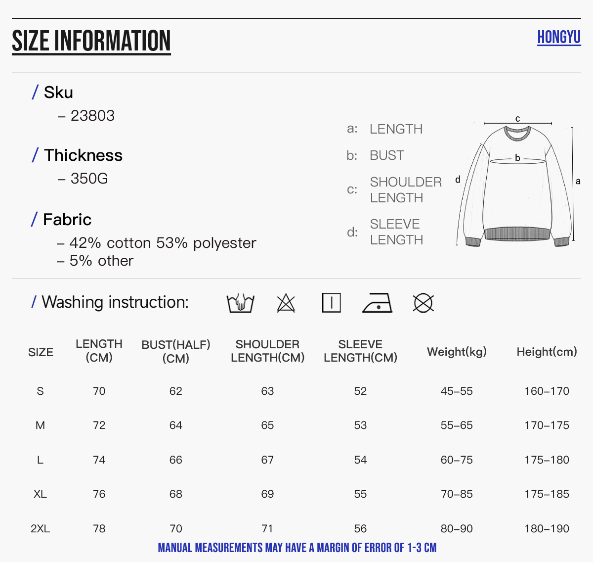 #23803 Fleece 350Gsm Overszied Crewneck Sweatshirt 6