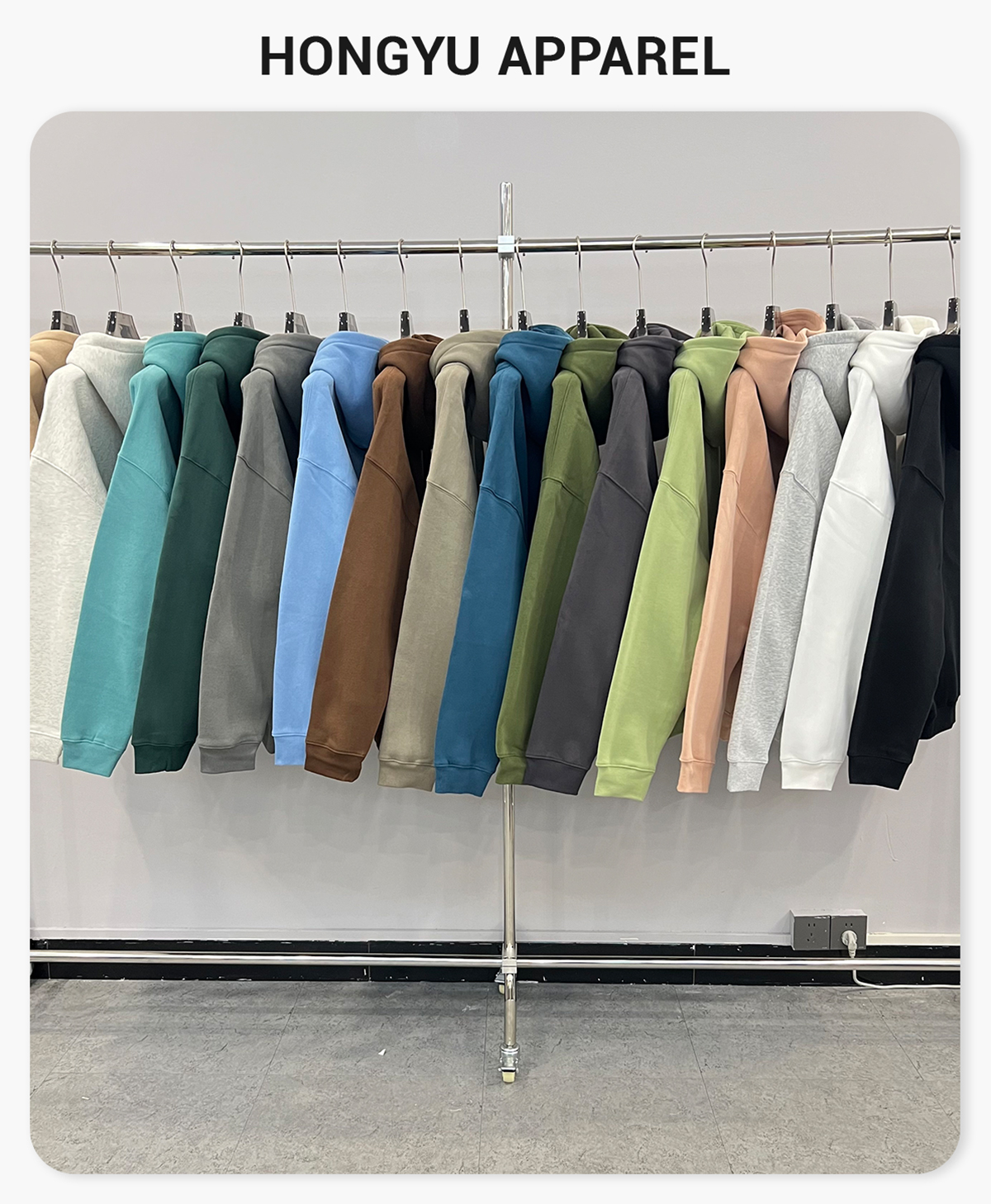 #23805 Fleece 350Gsm Oversized Zip-up Hoodie 4