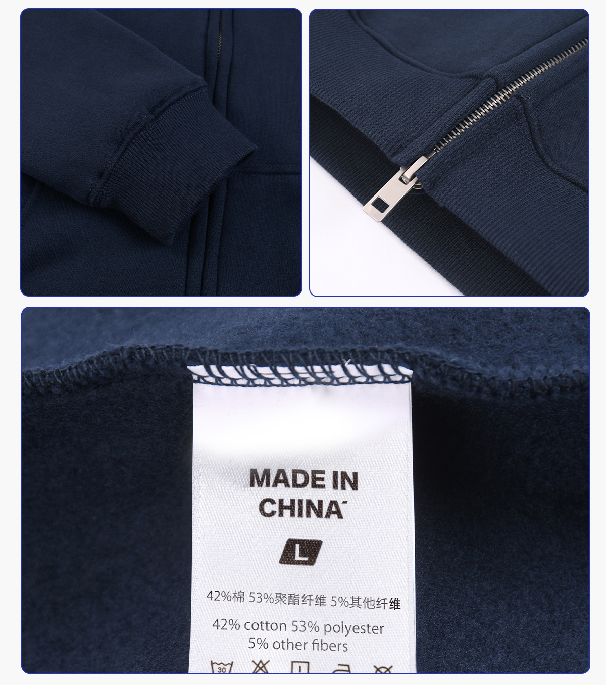 #23805 Fleece 350Gsm Oversized Zip-up Hoodie 16