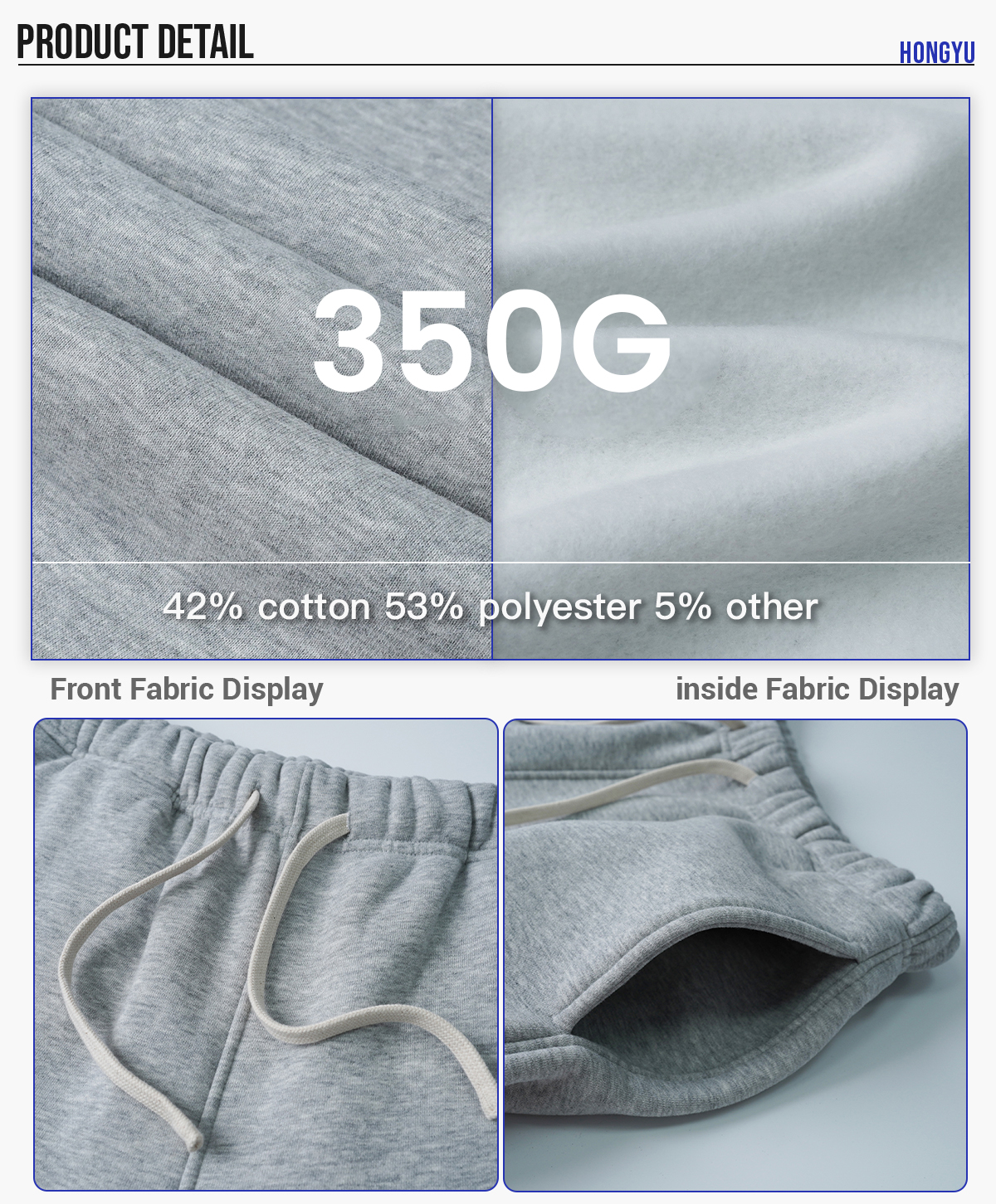 #23806 Fleece 350Gsm Straight Leg Sweatpants 15