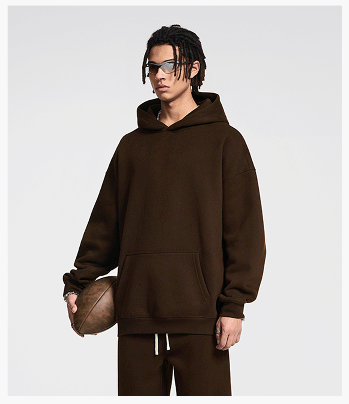 #23807 Fleece 350Gsm Oversized Hoodie without String 28