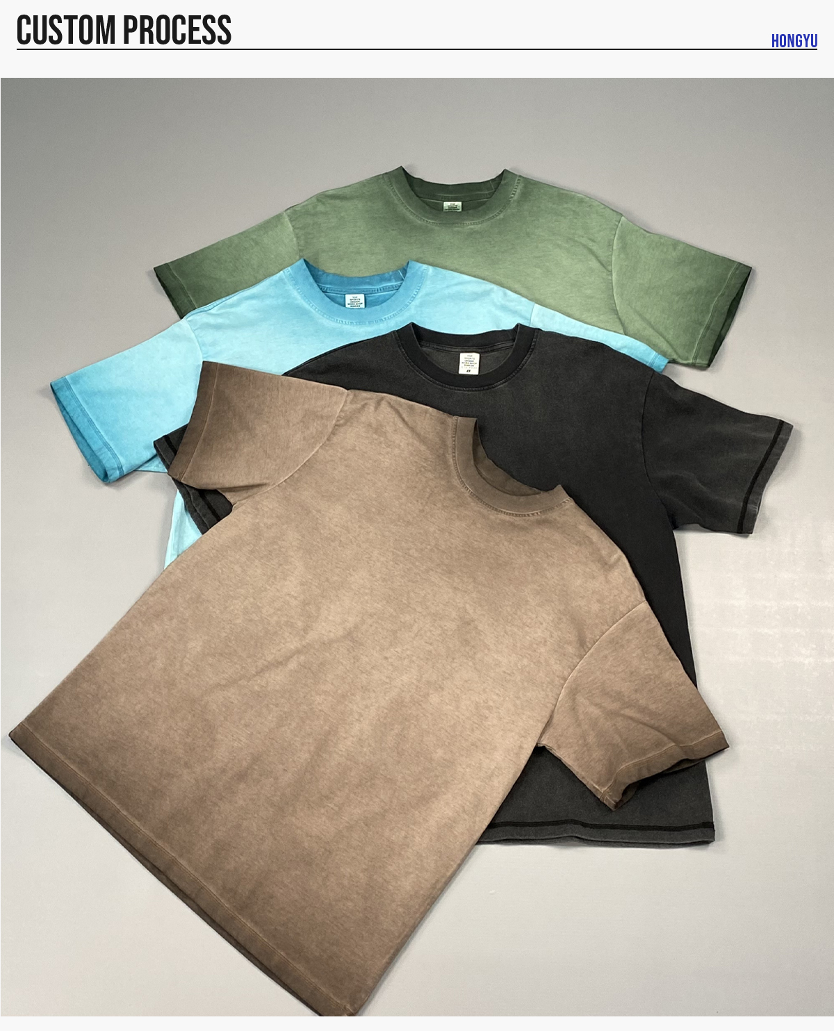 #1237 Cotton 250GSM Vintage Washed Oversized T-Shirt 18