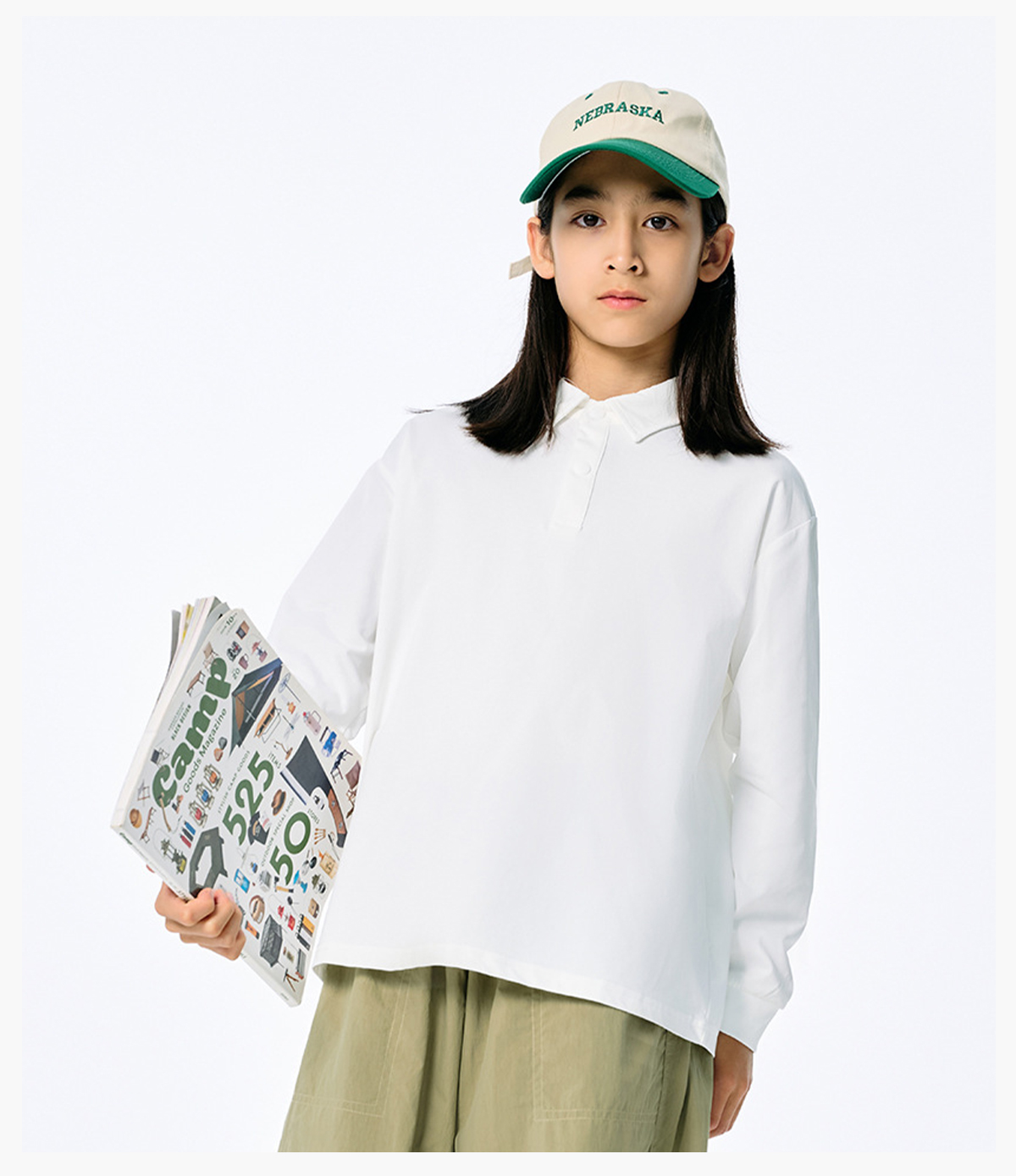 #G917C Kids' Quick-Dry Lightweight Long Sleeve Polo 27