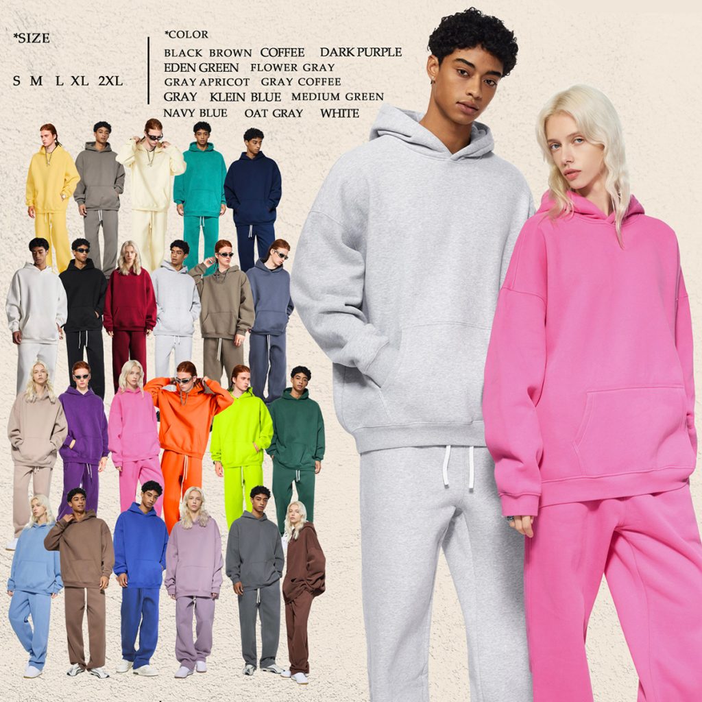 #286 Oversized Heavy 350Gsm Fleece Basic Hoodie