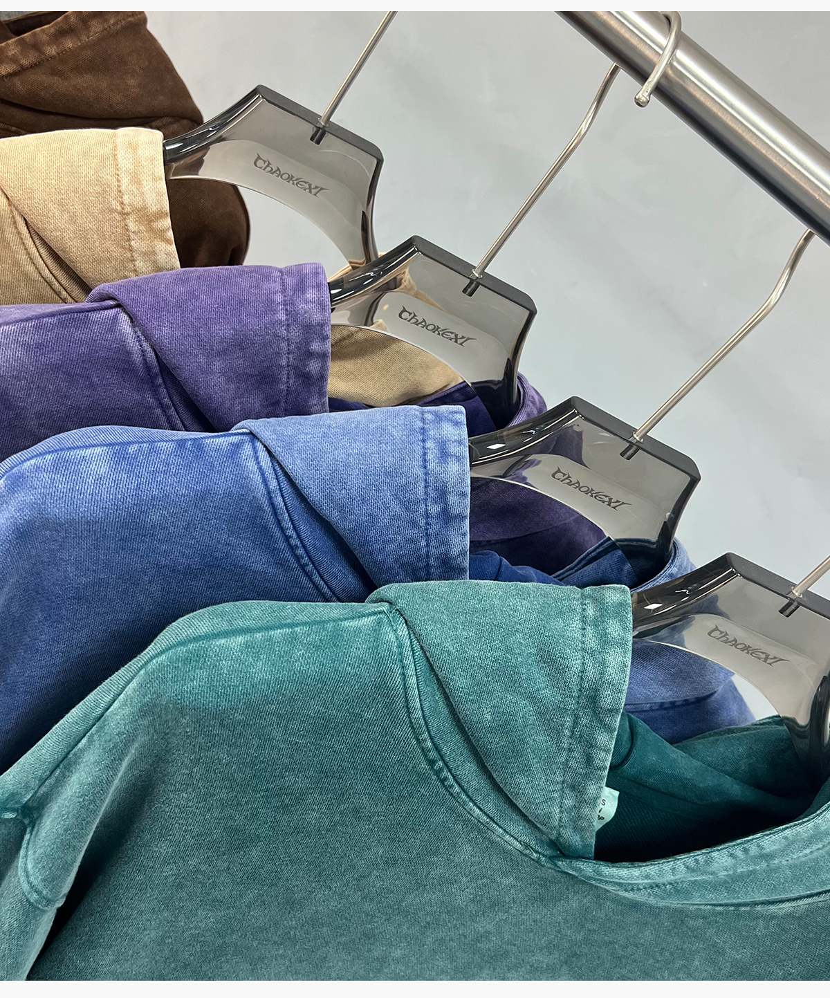 #1215 Thick 420Gsm Cotton Terry Acid Wash Hoodie 26