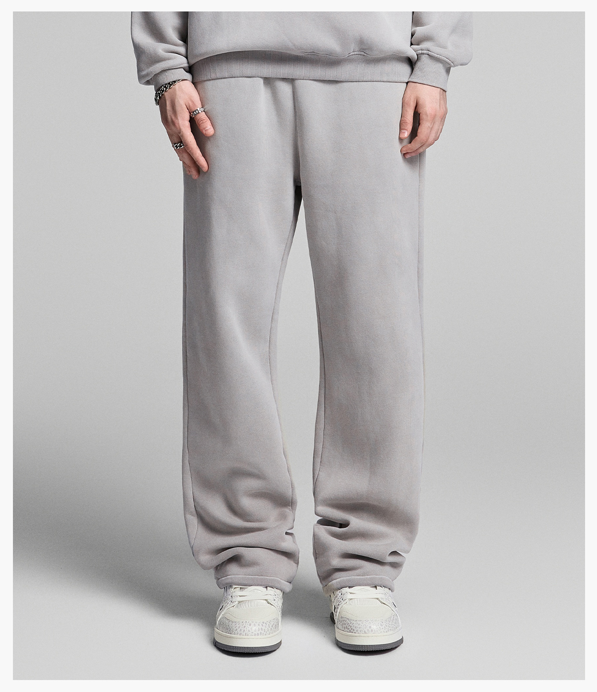 #1266 Fleece 365gsm Spary Wash Straight Leg Sweatpants 24