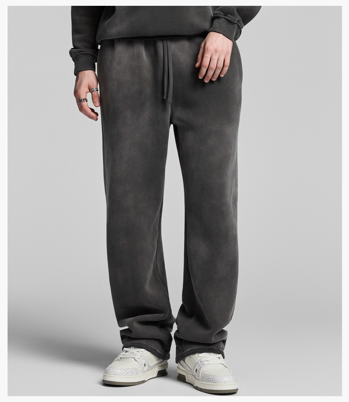 #1266 Fleece 365gsm Spary Wash Straight Leg Sweatpants 26