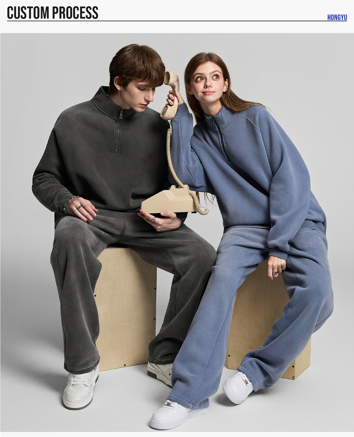 #1266 Fleece 365gsm Spary Wash Straight Leg Sweatpants 18
