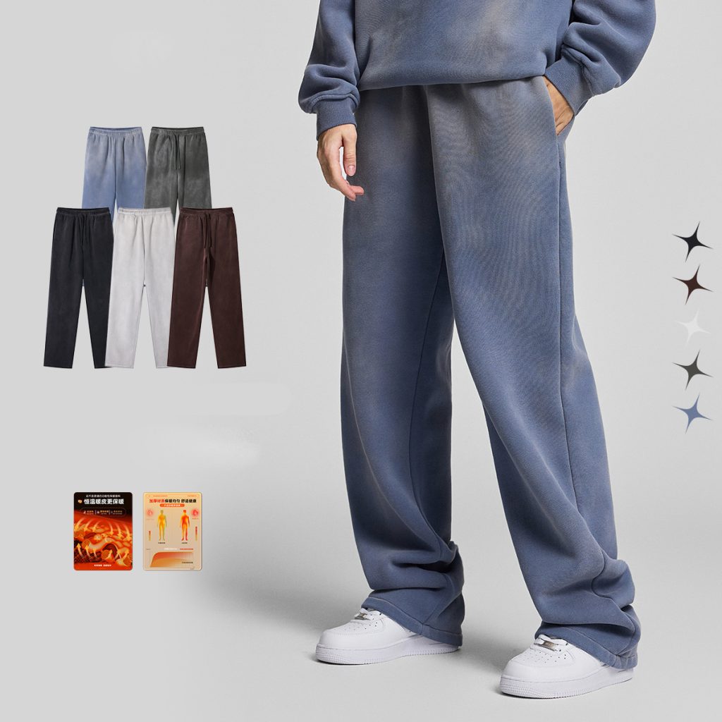 #1266 Fleece 365gsm Spary Wash Straight Leg Sweatpants