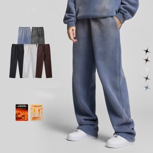#1266 Fleece 365gsm Spary Wash Straight Leg Sweatpants