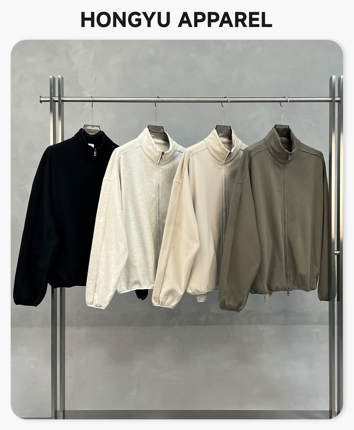 #1296 Heavy Terry 445Gsm Zip-up Oversized Jacket 5