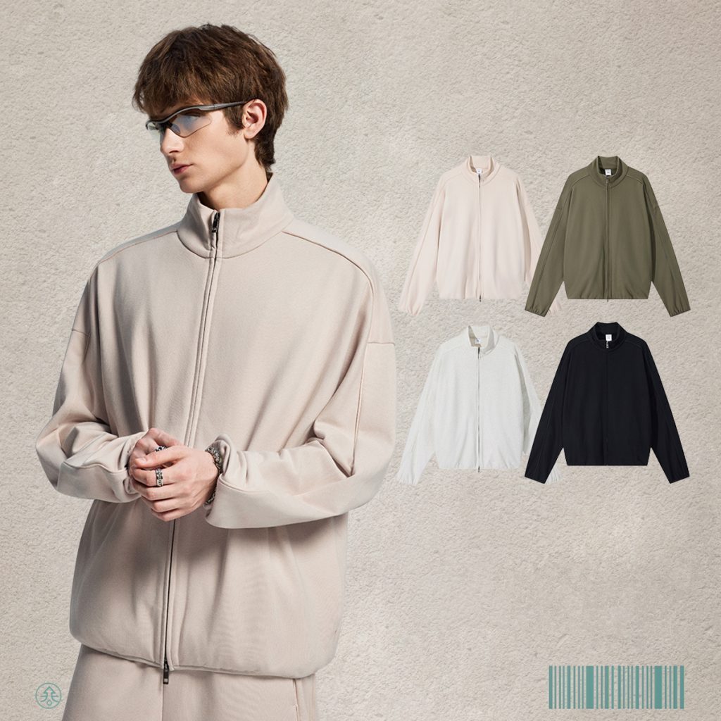 #1296 Heavy Terry 445Gsm Zip-up Oversized Jacket