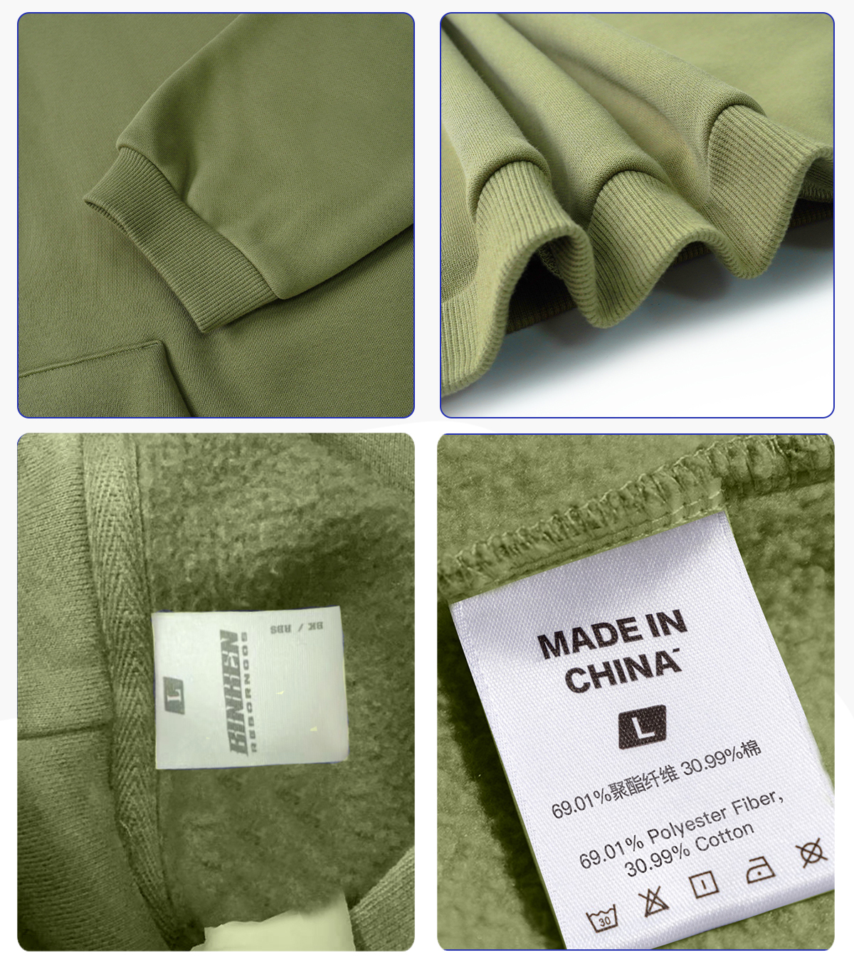 #1302 Oversized Polar Fleece 365gsm High-Neck Hoodie 15