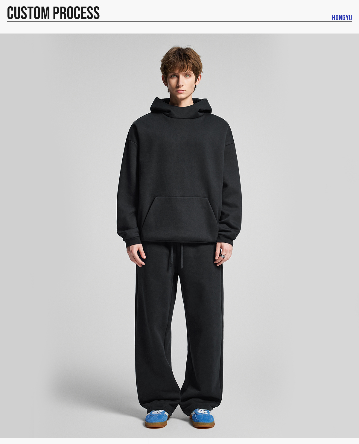 #1302 Oversized Polar Fleece 365gsm High-Neck Hoodie 19