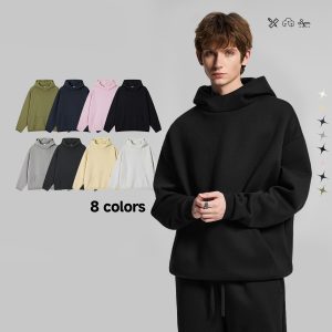 #1302 Oversized Polar Fleece 365gsm High-Neck Hoodie