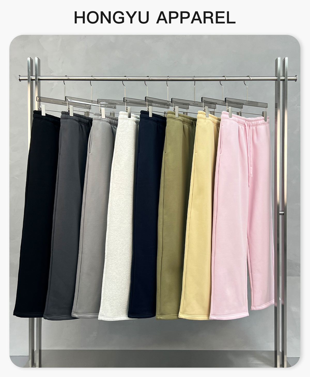 #1303 Polar Fleece 365gsm Straight Leg Sweatpants 5