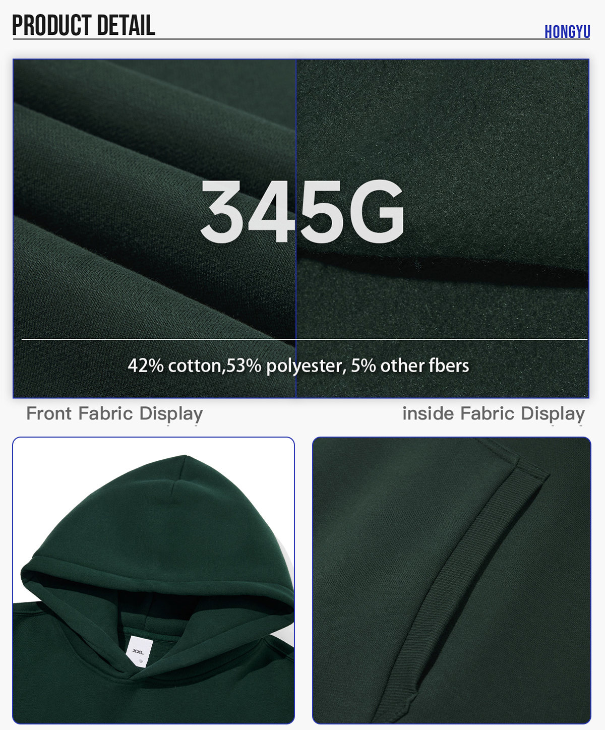 #1310 Heavy 345Gsm Fleece Oversized Boxy fit Hoodie 12