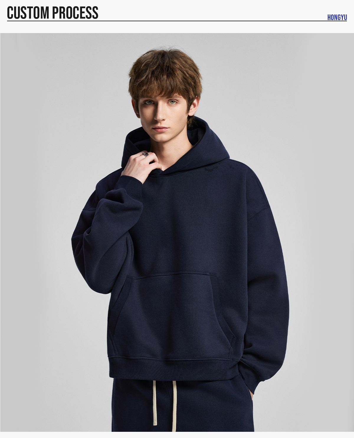 #1310 Heavy 345Gsm Fleece Oversized Boxy fit Hoodie 18
