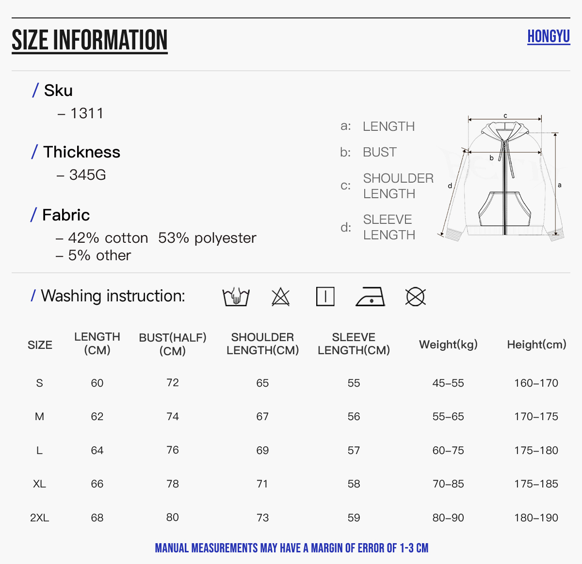 #1311 Fleece 345Gsm Oversized Zip-Up Boxy Fit Hoodie 6