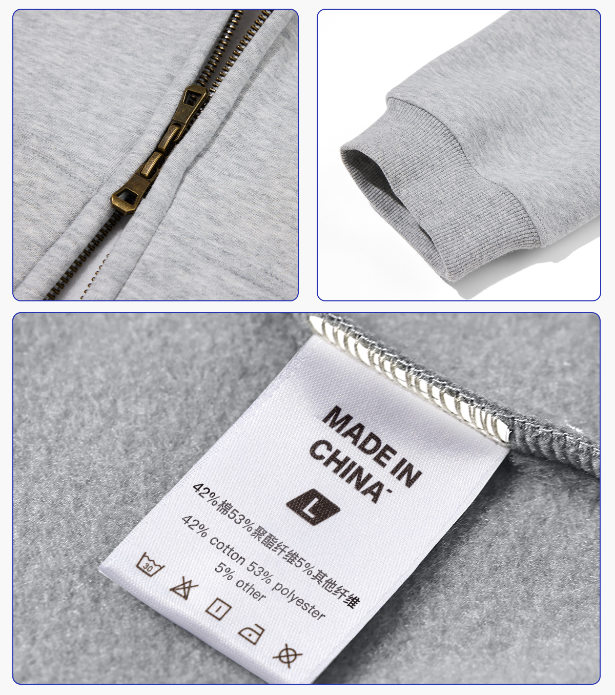 #1311 Fleece 345Gsm Oversized Zip-Up Boxy Fit Hoodie 14