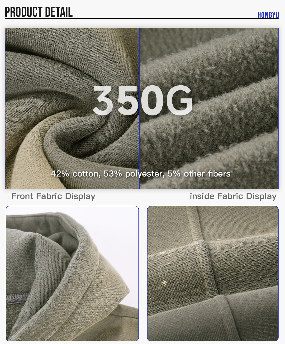 #23819 Fleece 360Gsm Spray-Dye Distressed Wash Hoodie 12
