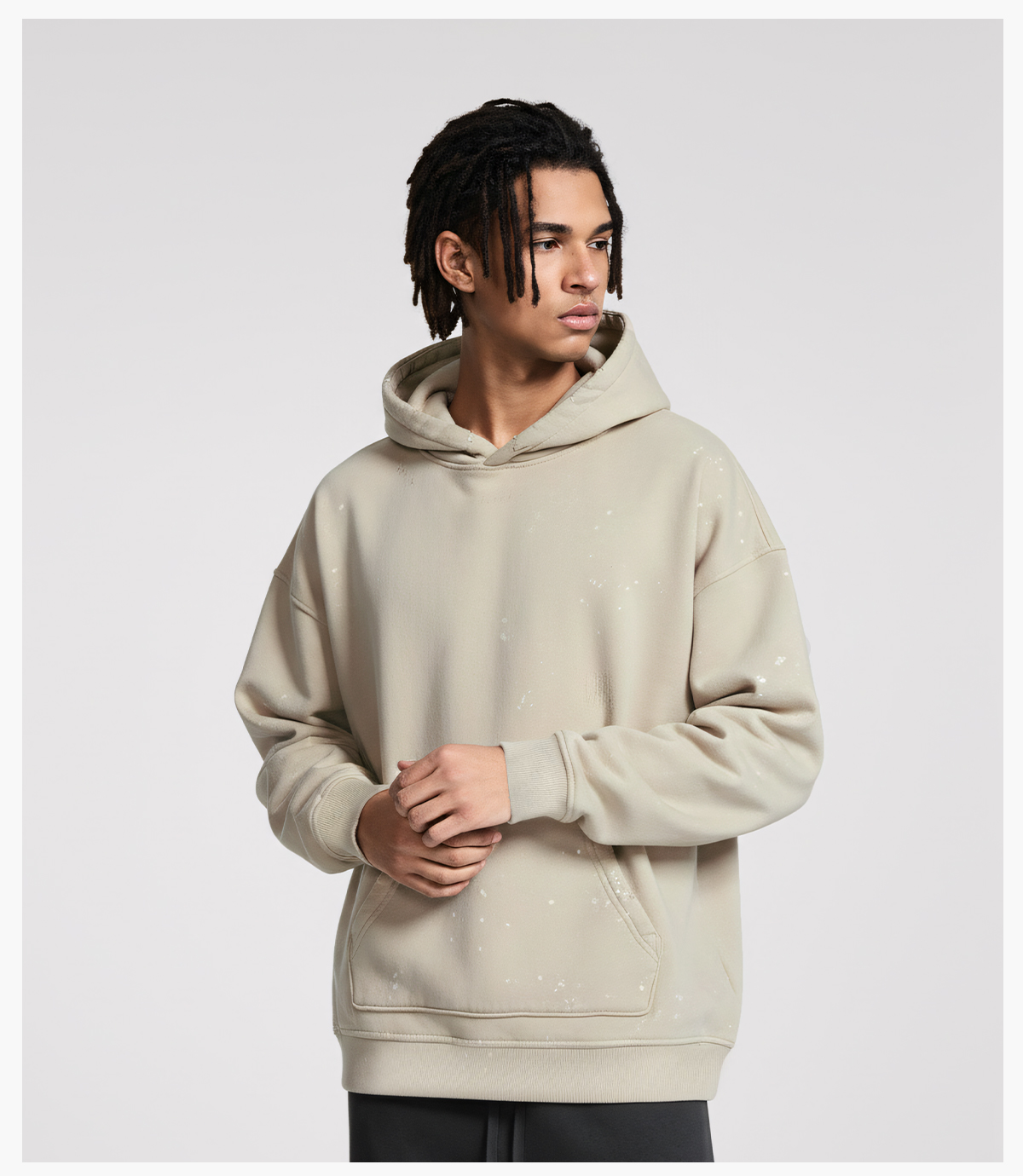 #23819 Fleece 360Gsm Spray-Dye Distressed Wash Hoodie 20