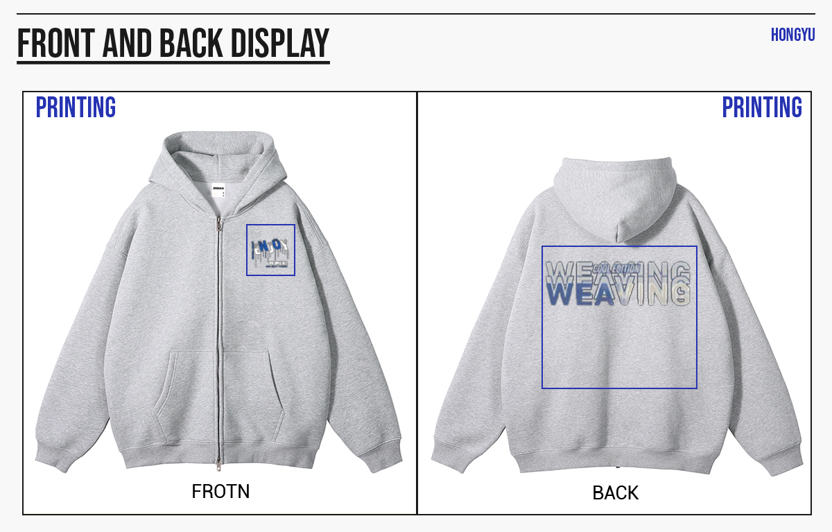 #2560 Oversized Heavy 350Gsm Fleece Zip Hoodie 18