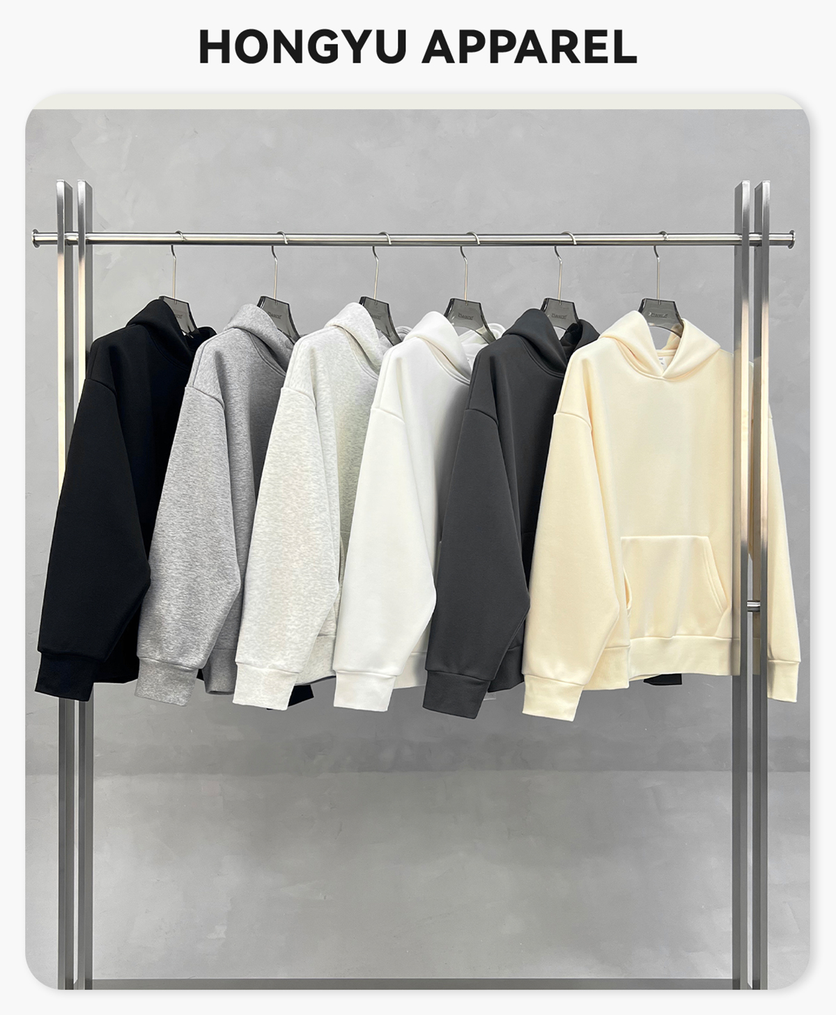 #26330 Heavy 500Gsm Polar Fleece Boxy Fit Hoodie 5