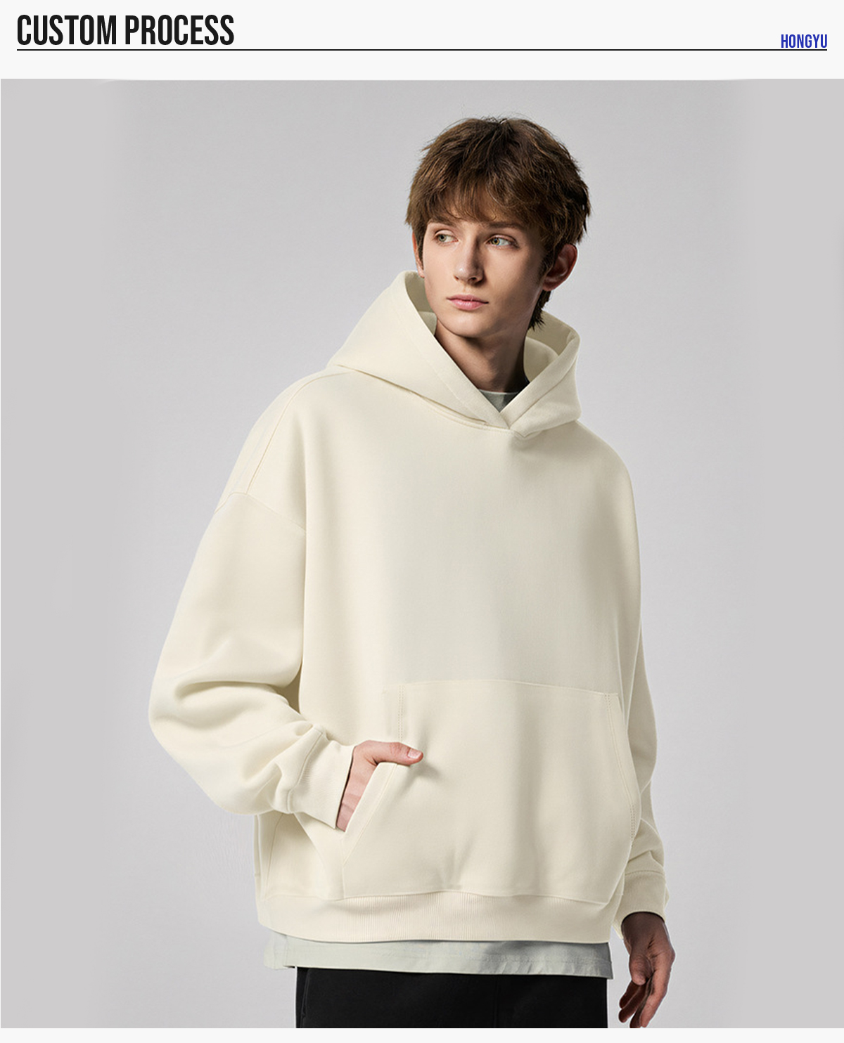 #26330 Heavy 500Gsm Polar Fleece Boxy Fit Hoodie 19