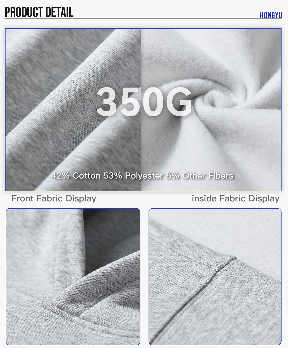 #286 Oversized Heavy 350Gsm Fleece Basic Hoodie 14