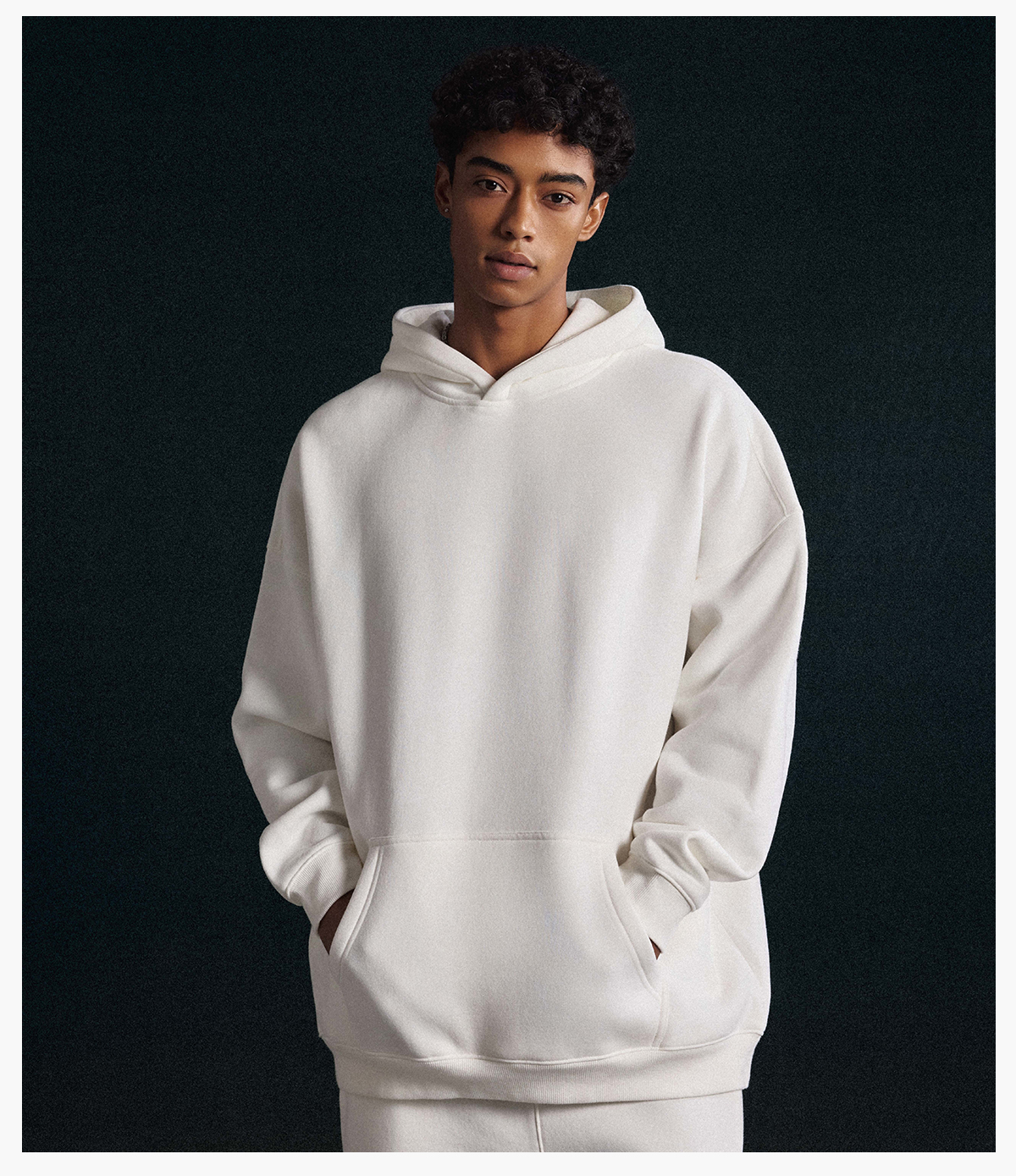 #286 Oversized Heavy 350Gsm Fleece Basic Hoodie 28