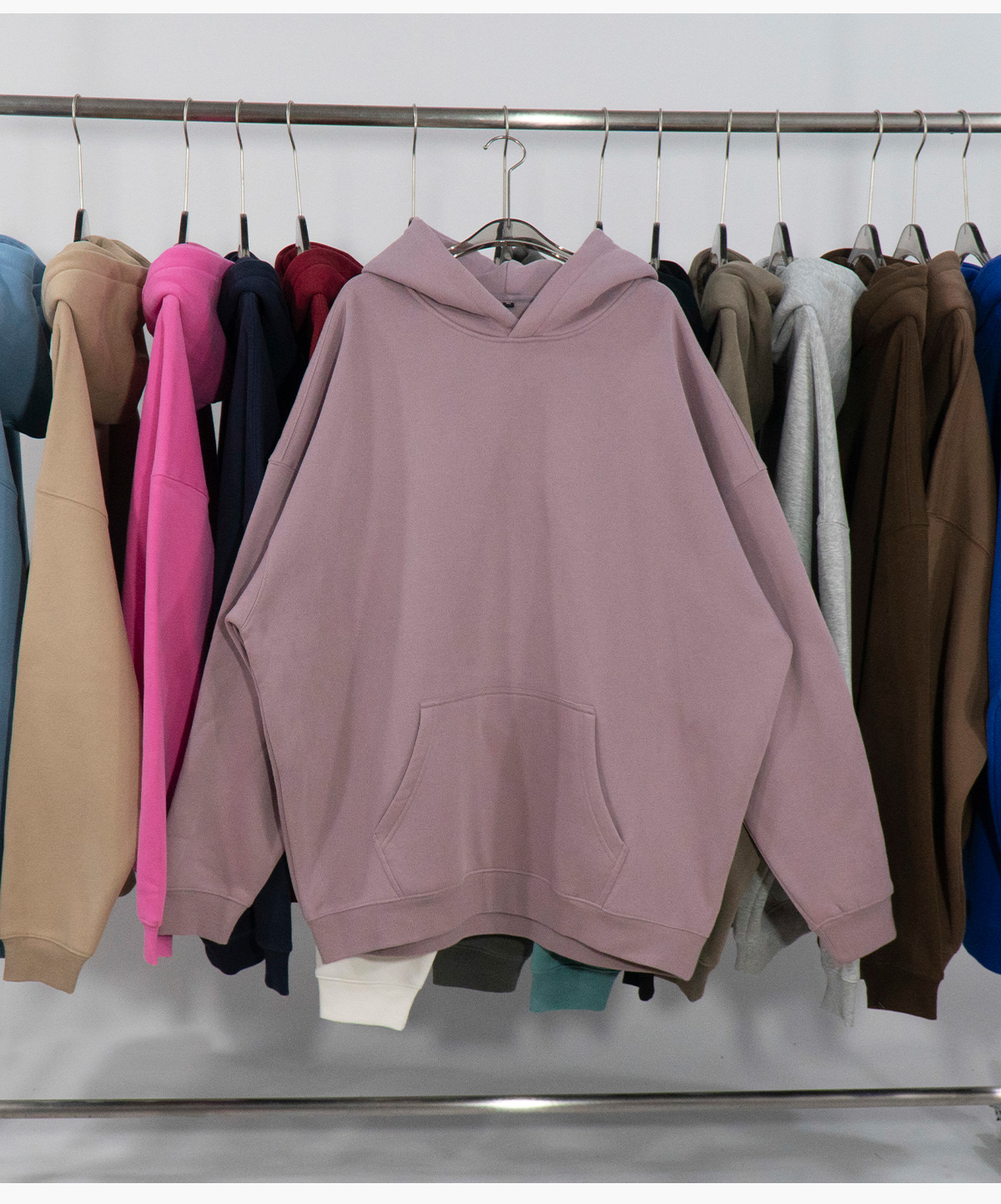 #286 Oversized Heavy 350Gsm Fleece Basic Hoodie 30