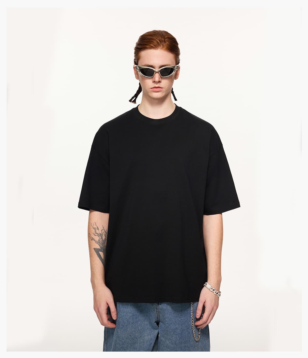 #131 Lightweight 190GSM 20s 100% Cotton Oversized T-shirt 23