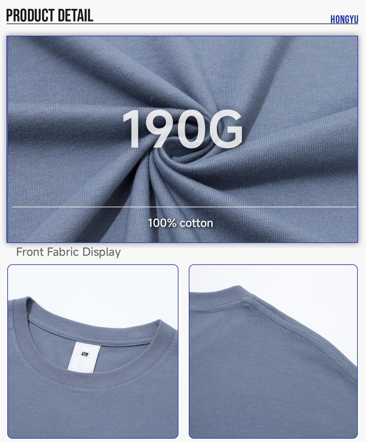 #131 Lightweight 190GSM 20s 100% Cotton Oversized T-shirt 13