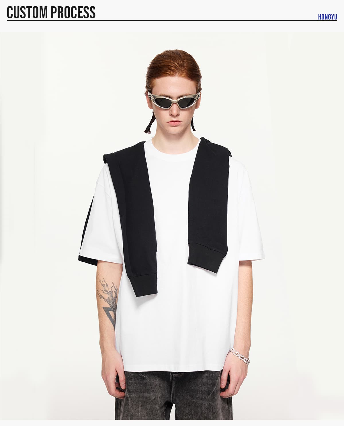 #131 Lightweight 190GSM 20s 100% Cotton Oversized T-shirt 19