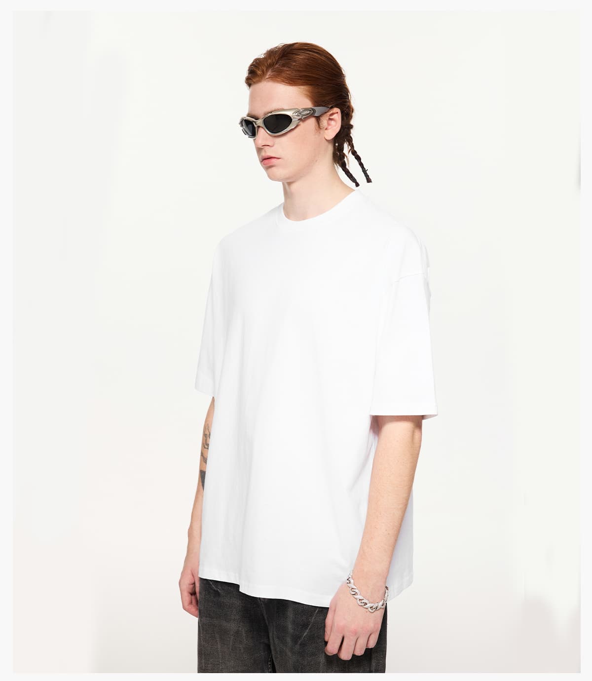 #131 Lightweight 190GSM 20s 100% Cotton Oversized T-shirt 21