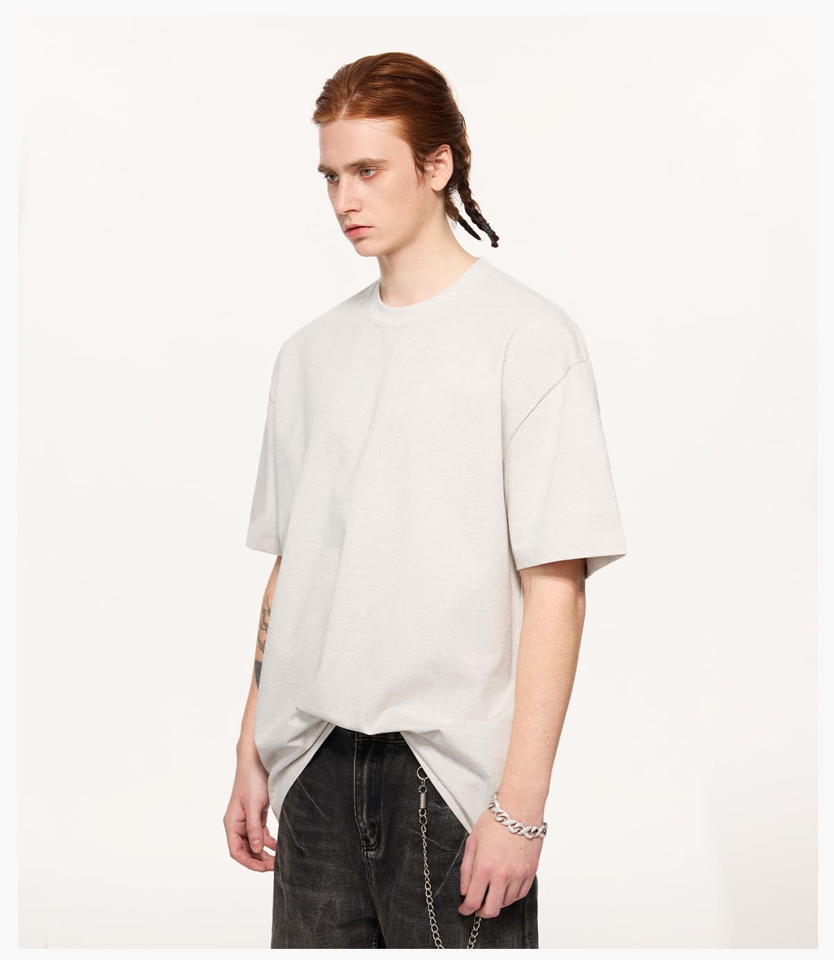#227 Heavy 305Gsm 7A Antibacterial Cotton Oversized T-Shirt 20