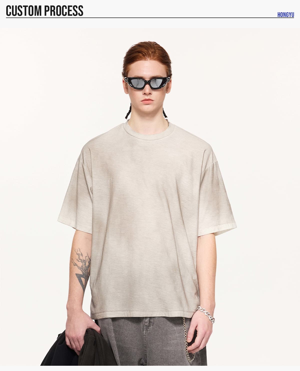 #2503 Hand-Dyed Linen Cotton Cooling Oversized T-shirt 18